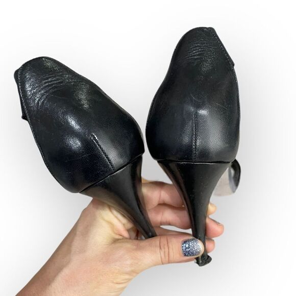 Manolo Blahnik Heels Metallic Color Snakeskin Look Insoles Ankle Elastic - Picture 3 of 10